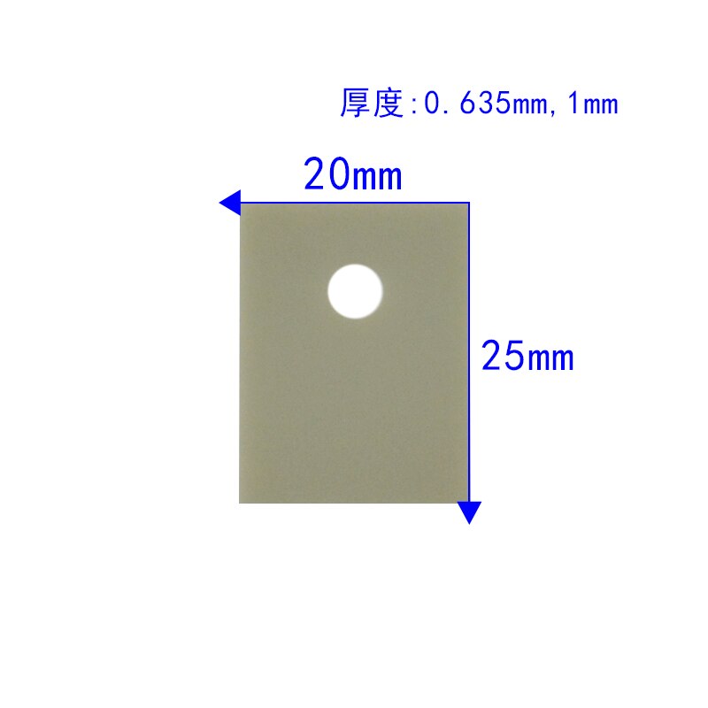 Hoja de cerámica de nitruro de aluminio, disipador de calor cerámico resistente a altas temperaturas, hoja de aislamiento de sustrato de 1mm * 20*25, 10 Uds.