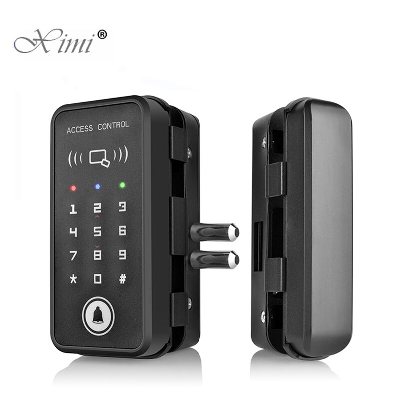 Frameless Glass Door Lock Office Glass Door Password Lock Single&Double Door Smart Card Key Door Lock XM-R1