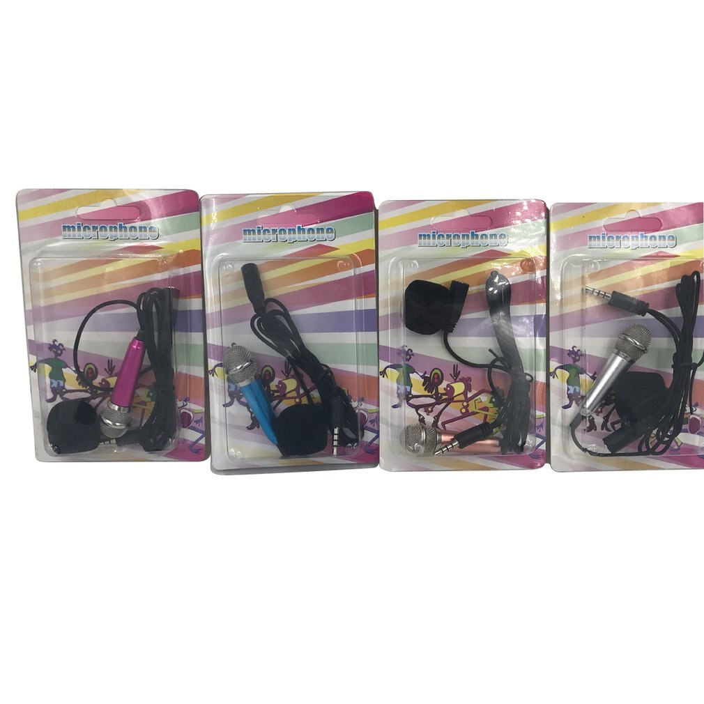Mobile Phone Microphone 3.5mm Jack Plug Portable Condenser With Studio Voice Sing Wired With Earphone