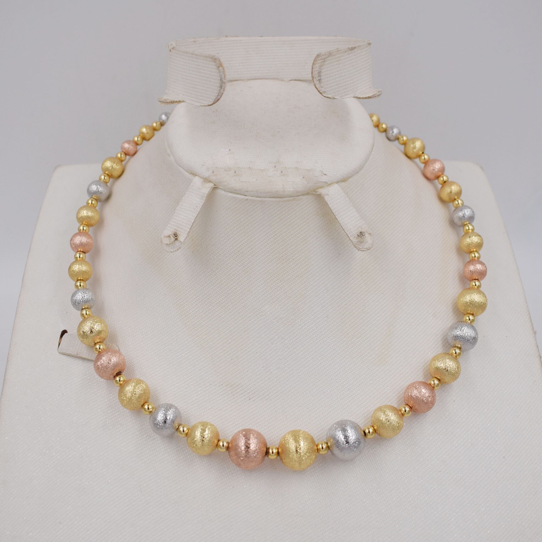 Di alta Qualità Ltalia 750 di colore Dell'oro Dei Monili Set Per Le Donne beads africani gioielli set collana di modo dei monili dell'orecchino