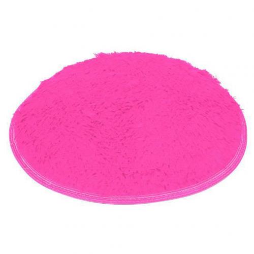 40cm rond salle de bain chambre polaire doux anti-dérapant tapis de sol tapis décor à la maison: Rose Red