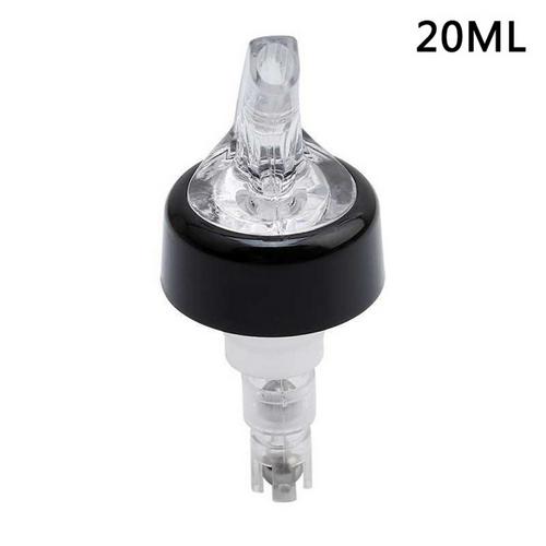 Vertedor automático de botellas de 20ml/30ml, dosificador de bebidas alcohólicas, de tiro rápido, para vino y cóctel, accesorios para Bar: Black 20ml
