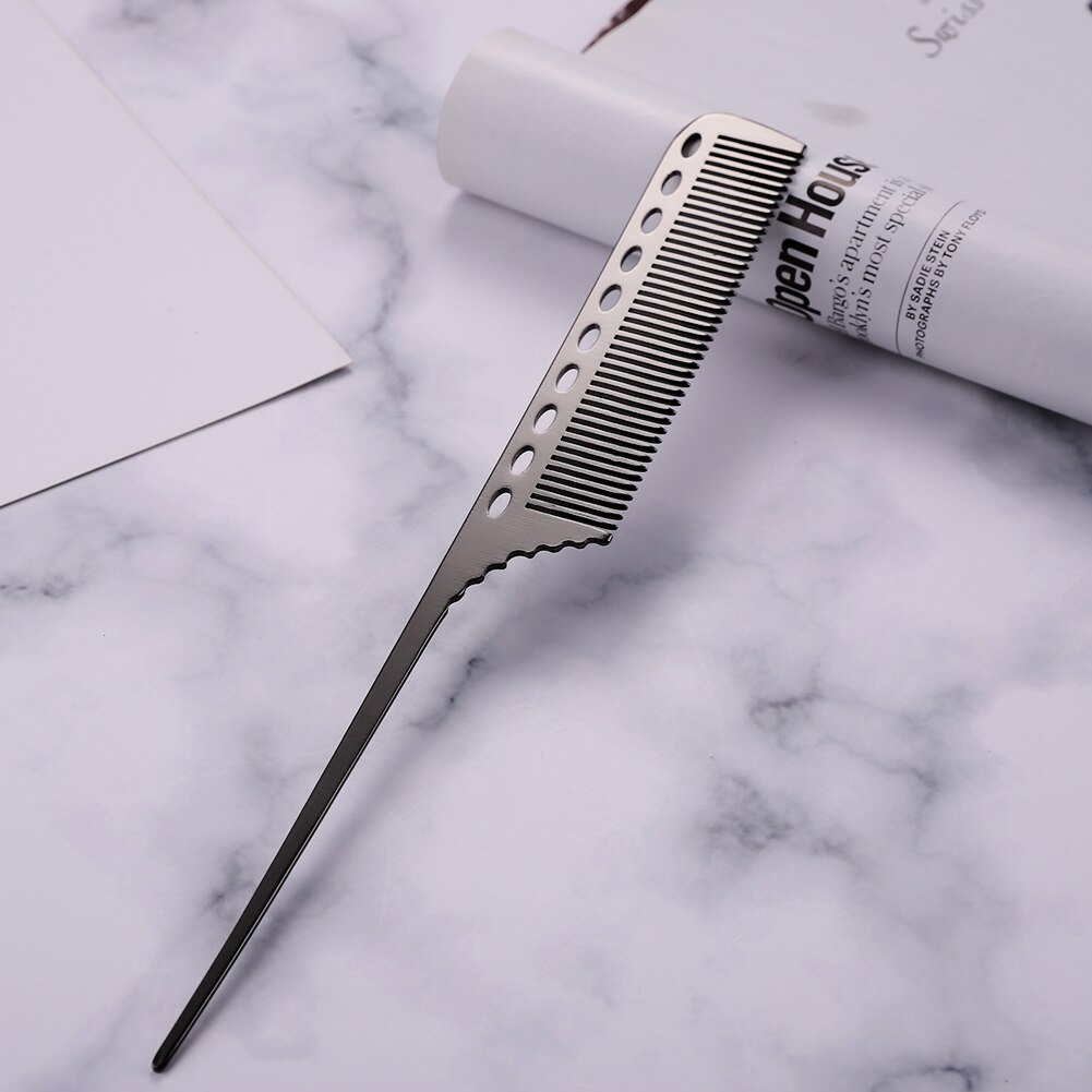 Anti-static Comb Heat-resistant Hairdressing Hair Styling Brush Aluminum Durable Haircut Comb Salon Tools