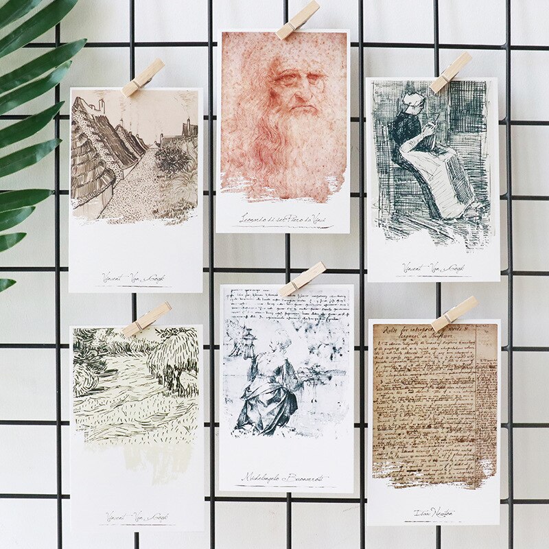 30 sheets/LOT Artist Script Series Postcard /Greeting Card/Wish Card/Christmas and Year