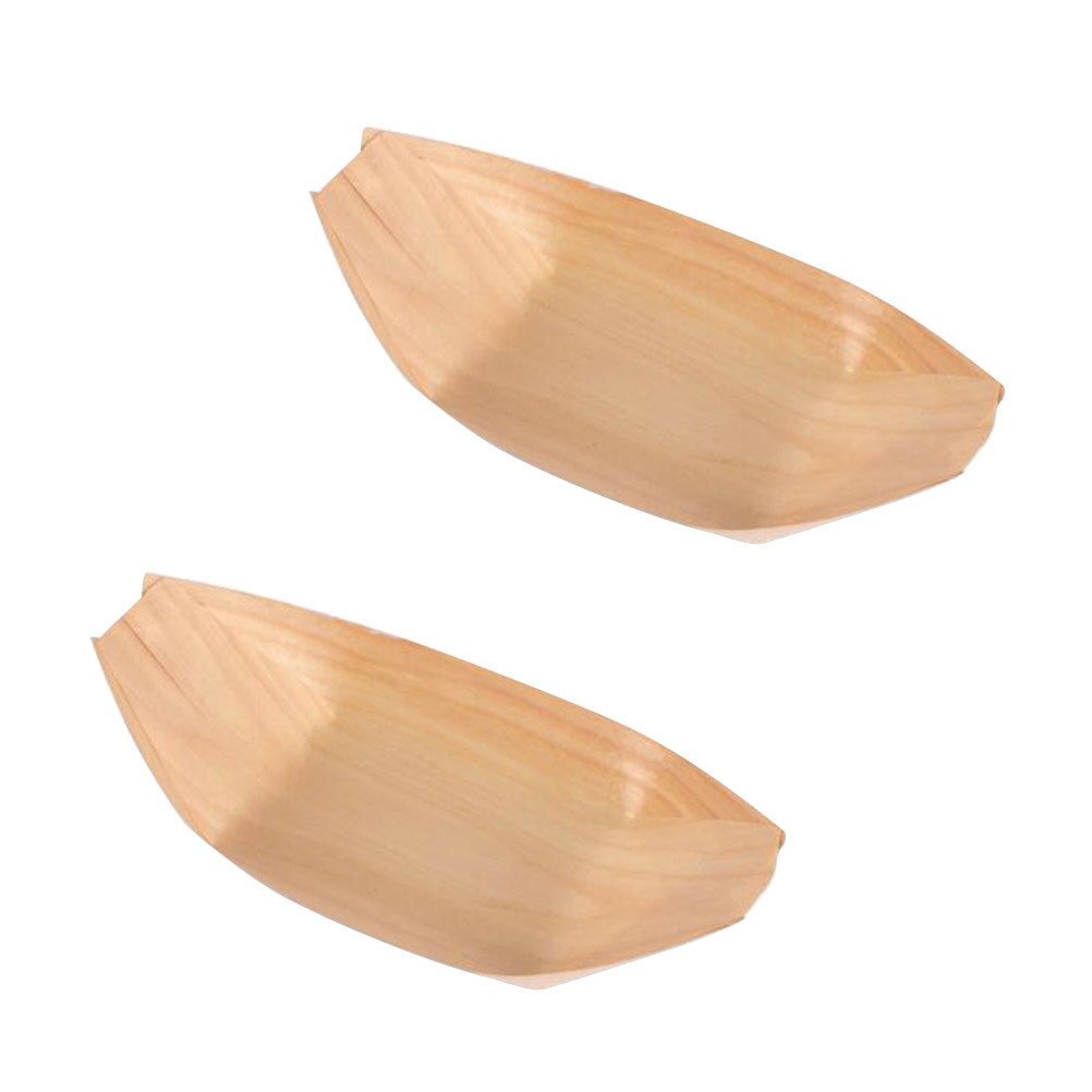 Food Tray Natural Birch Disposable Nibbles Tray Food Serving Tray for Restaurants Food Trucks: As ShownSize 1