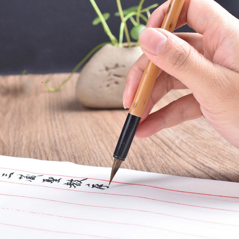 3Pcs Muis Snorhaar &amp; Paars Konijn Haar Kalligrafieborstel Chinese Brush Pen Set Caligrafiachinese Schilderij Borstel Pen Tinta China