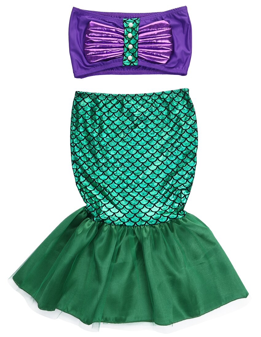 Babymeisjes met een loopbare staart, bikini's, badkleding, kinderbadpak, kinderbadkleding