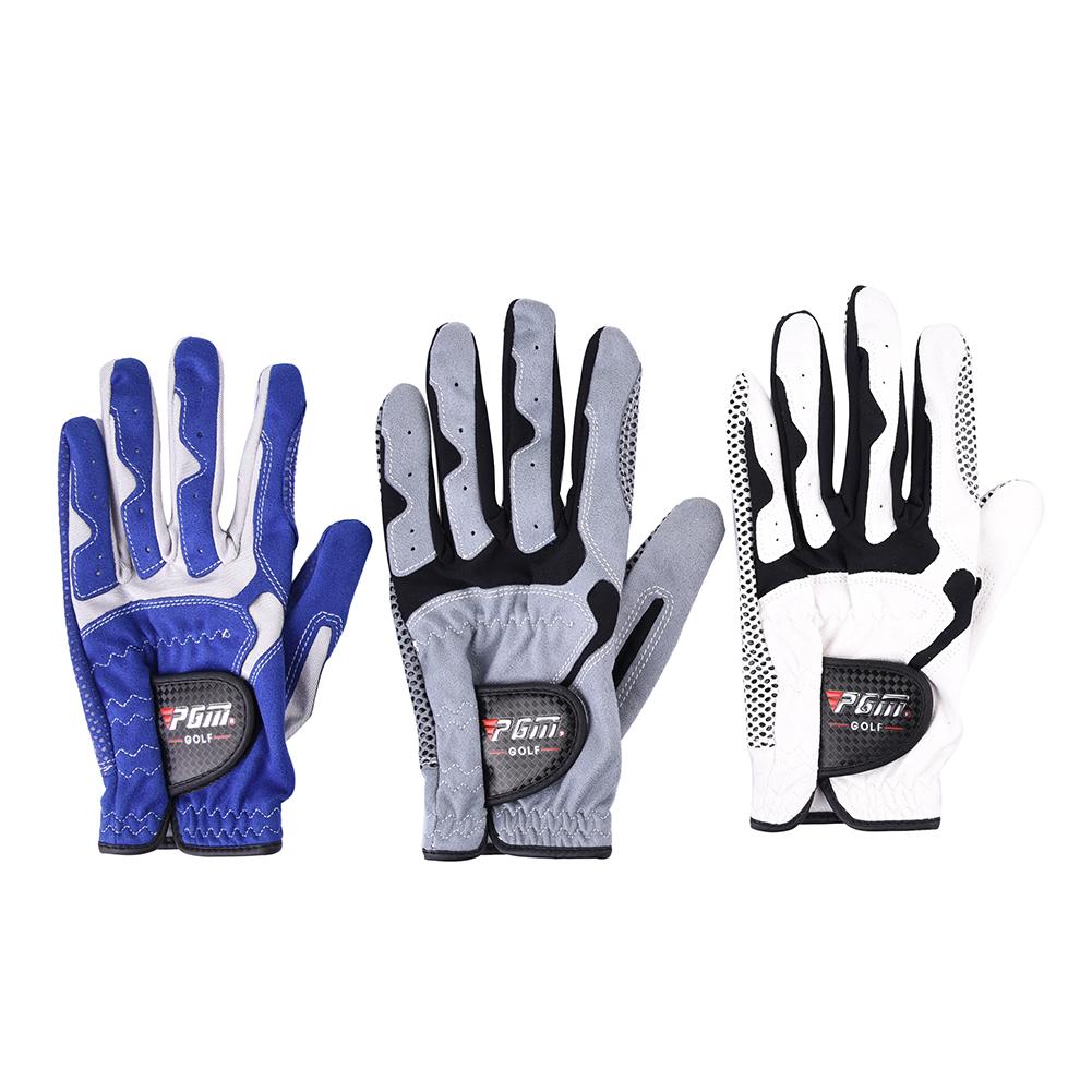 Gants de Golf homme Gant Microfibre Doux Blanc Bleu Main Gauche Anti-dérapage Antidérapant Particules Respirant Gant De Golf Directe