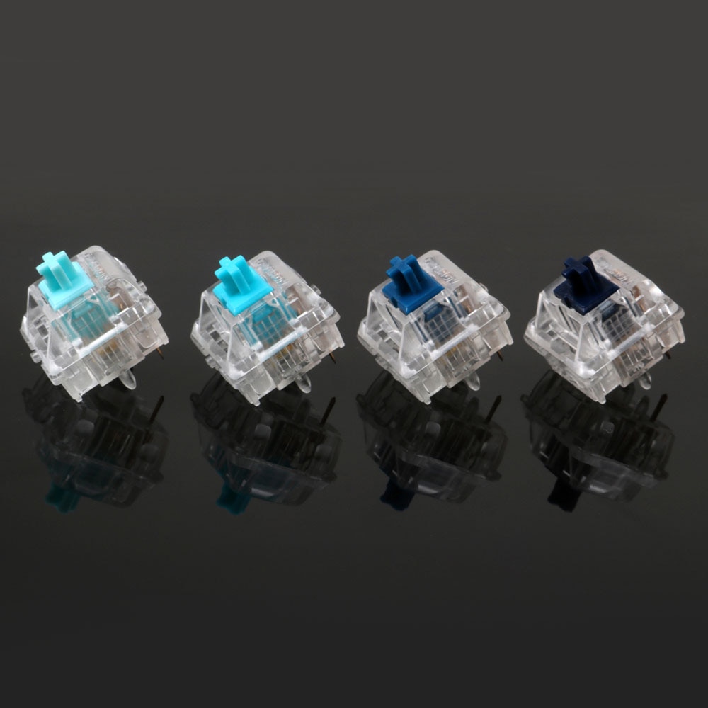 4pcs 62g 65g 67g 78g Zealio Switches Tactile Silent Switch 5Pin Paragraph Axis For DIY Keyboard