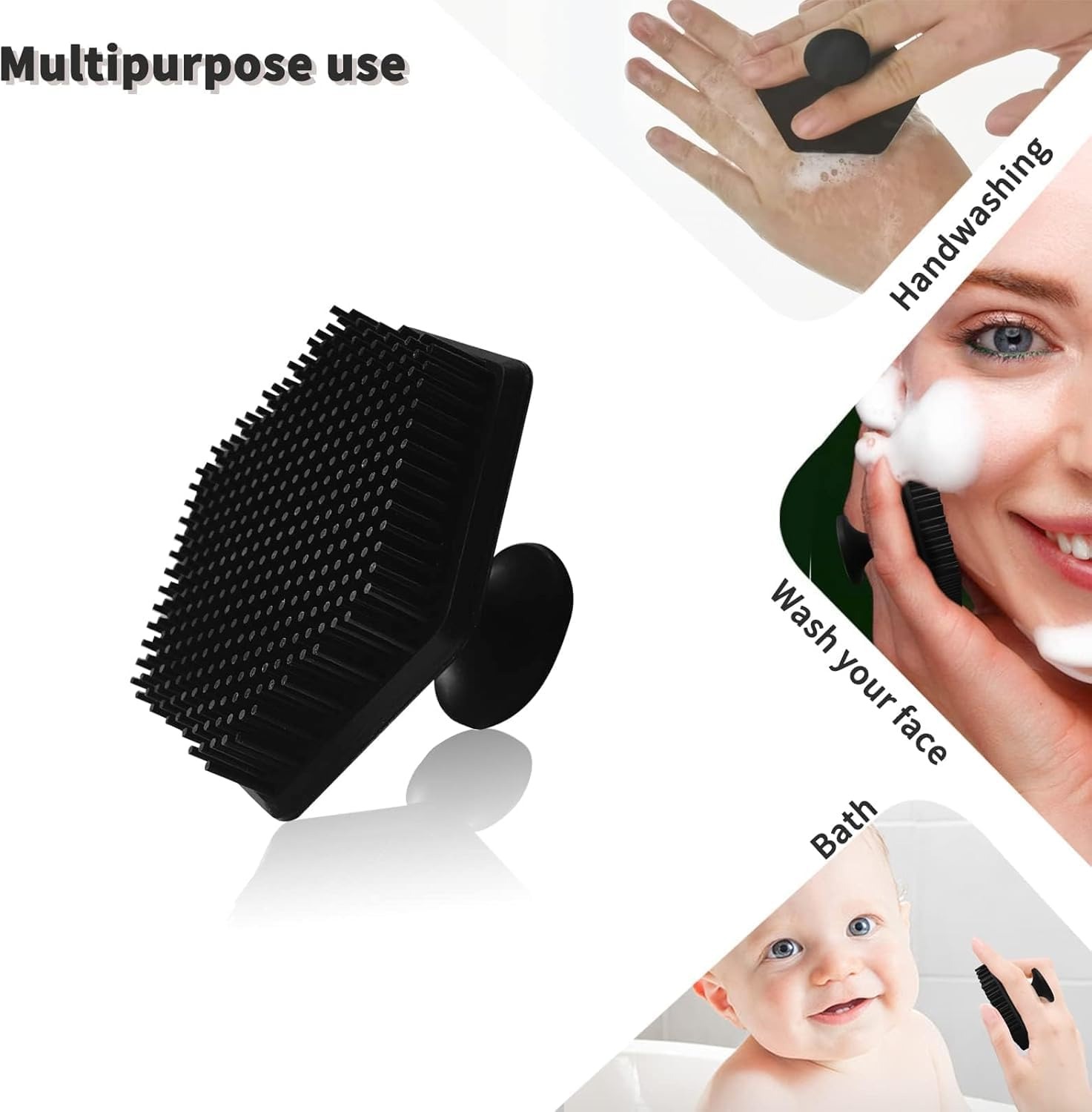 1 Silikon-Gesichtsreinigungsbürste, Silikon-Miniatur-Gesichtsbürste für Tiefenreinigung, Rasier- und Massagebürste, Gesichtsreiniger für Männer