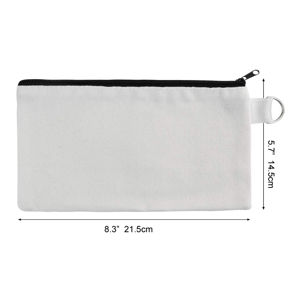 Off White Canvas Travel Pouch Make-Up Tas Voor Vrouwen Diy Stof Canvas Cosmetische Tas Gereedschap Pouch Met Houder (9X5 In, 10 Pack)