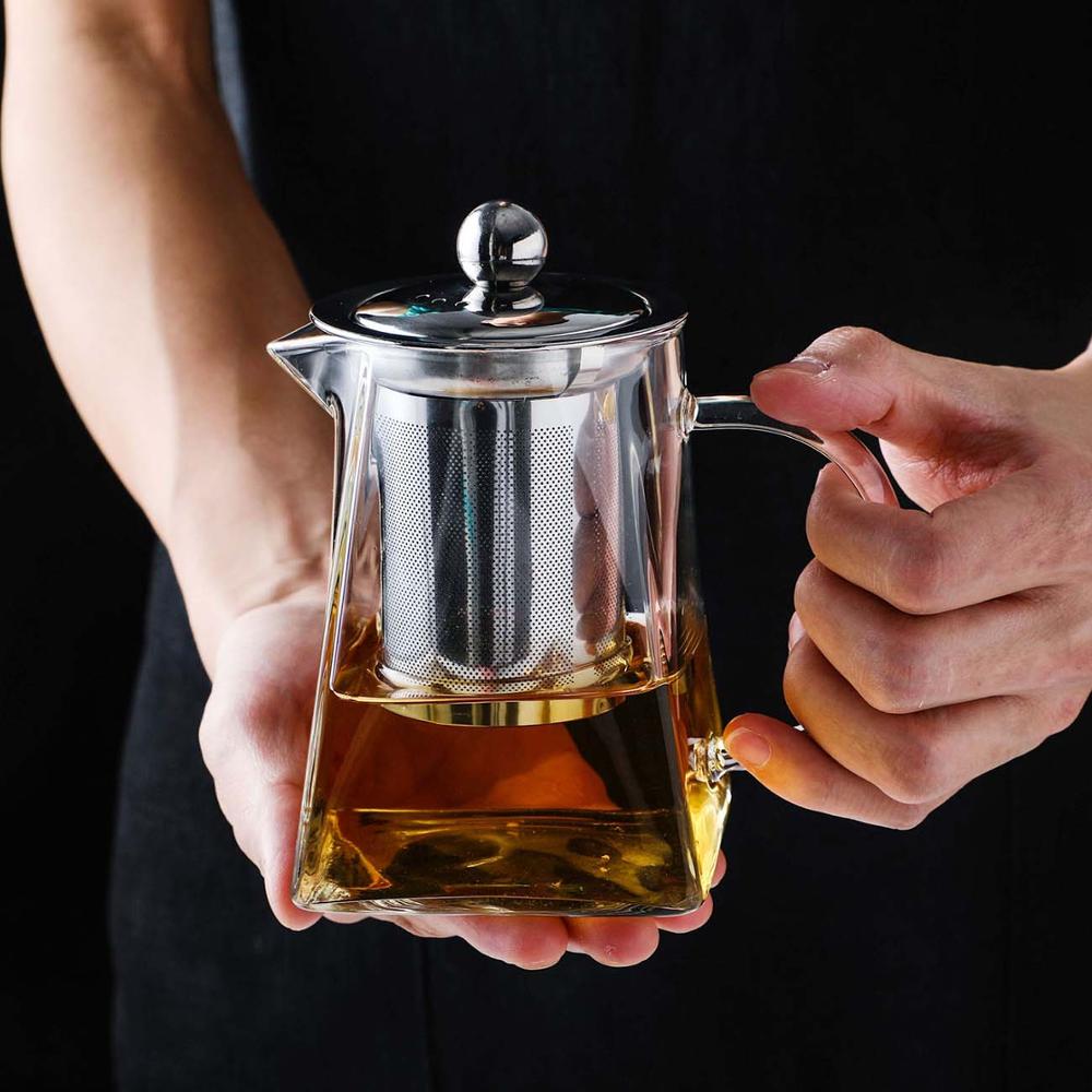 400/500 Ml Hoge Temperatuur Glazen Theepot Chinese Thee Set Puer Waterkoker Koffie Glas Maker Handig Office Tea Pot met Filter