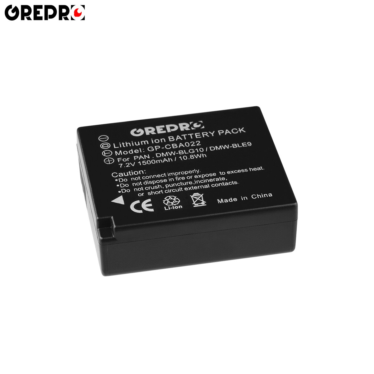 Batterie et chargeur pour Panasonic Lumix DMW-BLG10 DMW-BLE9 DMW BLG10, pour DMC TZ100, DMC-GX80 GX9, TZ80, LX100, DMC-GX7, DC-TZ90: 1x Battery