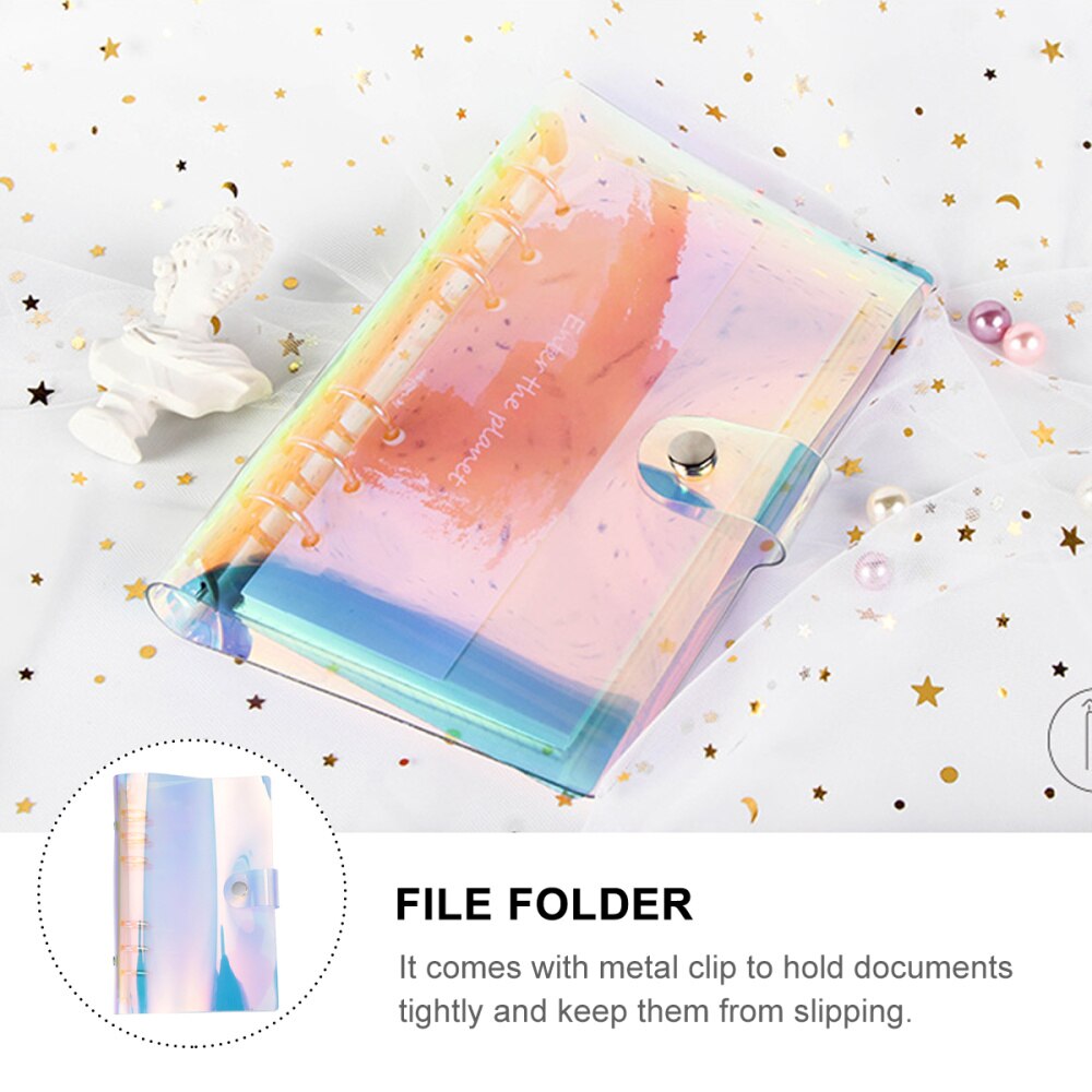 2pcs Dazzle Binder Paper Holder Portable Binder Multi-function Folder
