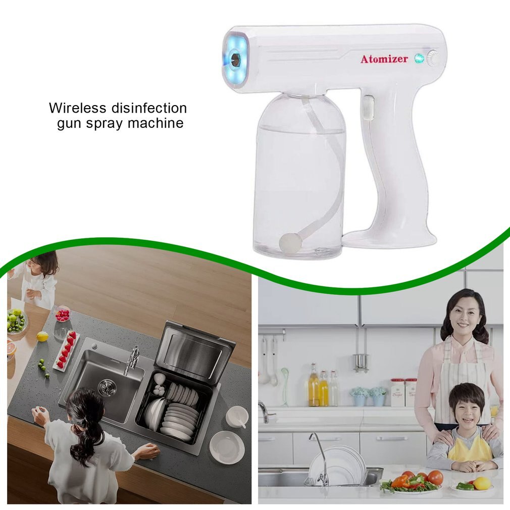 Atomizing Sprayer Sprayer Machine Disinfection Blue Light Nano Steam Spray Gun Disinfection Nano Spray Gun