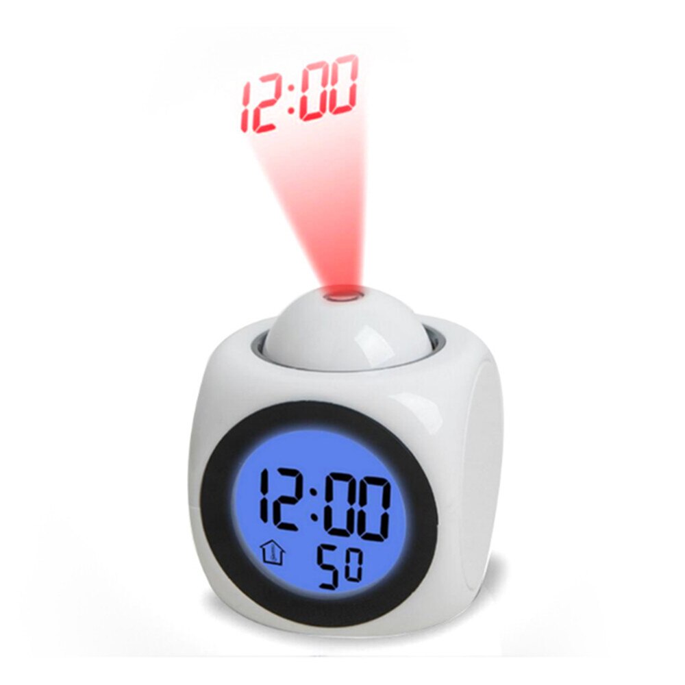 Alarm Watch Digital Alarm Clock Function, Voice Call LED Projection Alarm Temperature For Bedroom DropshipingJuly30: Default Title