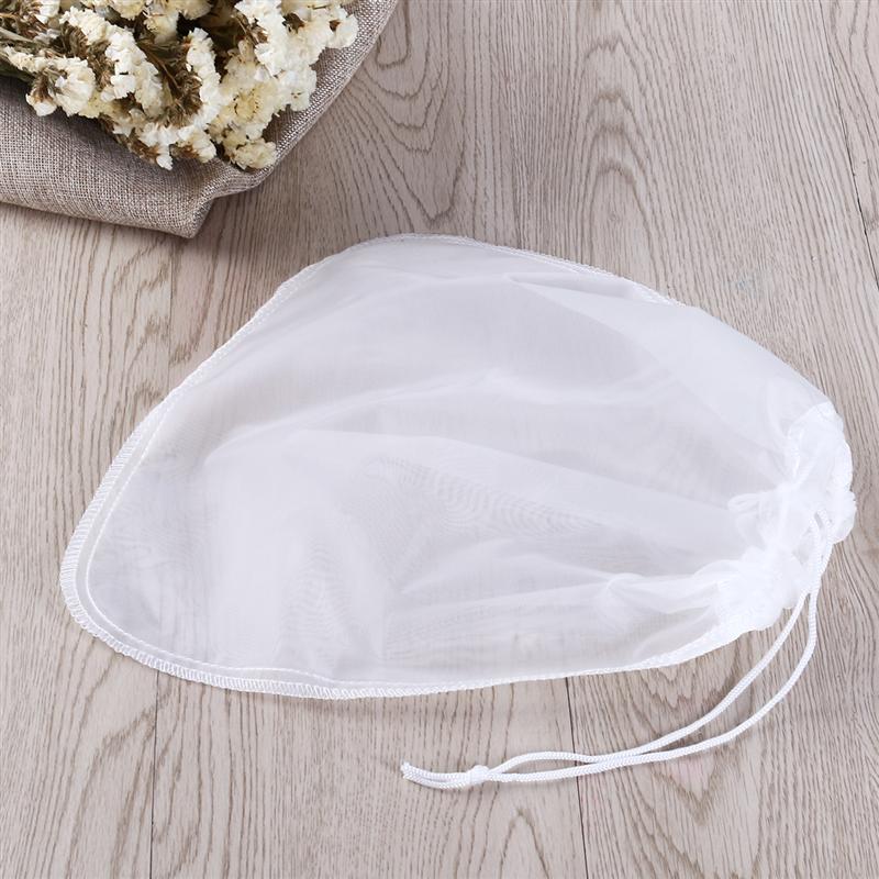 Bestomz 200 μm møtrik mælkepose genanvendelig mandelmælkeposer - kommerciel madkvalitet fin nylon mesh madfilter ostemaskine  a35