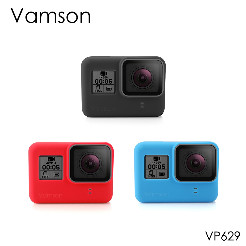 Vamson voor gopro hero 7 black 6 5 accessoireskit zachte siliconen beschermhoes voor gopro hero 7 6 5 black camera  vp629
