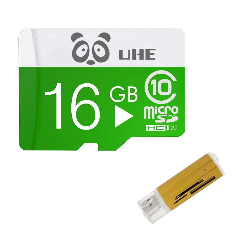 Green Micro SD 32GB memory card 64G class10 microsd tf carte 16GB 8GB 4GB flash memory with card reader mini: 16GB