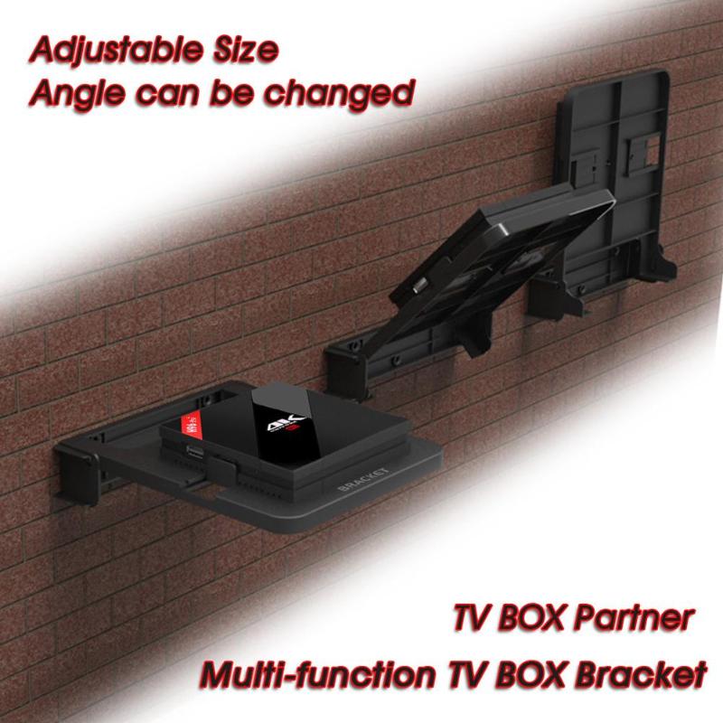 Universal tv box stand mount tv top box wall holder mount set dvd router beslag 100-138mm tv box beslag til  h96 pro