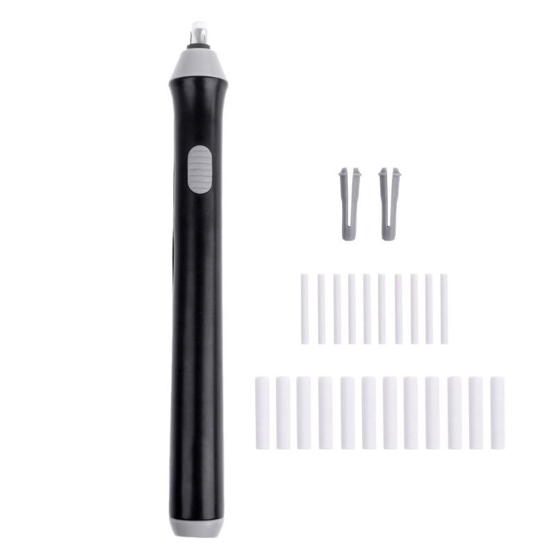 Electri Rubber Eraser Sketch Drawing Erasing Battery School Stationery Supplies: black