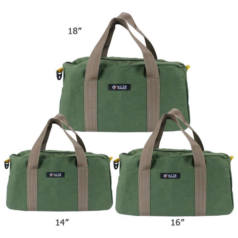 Canvas Waterproof Storage Hand Tool Bag Screws Nails Drill Bit Metal PartsTravel Makeup Organizer Pouch Bag Case Tool Bag