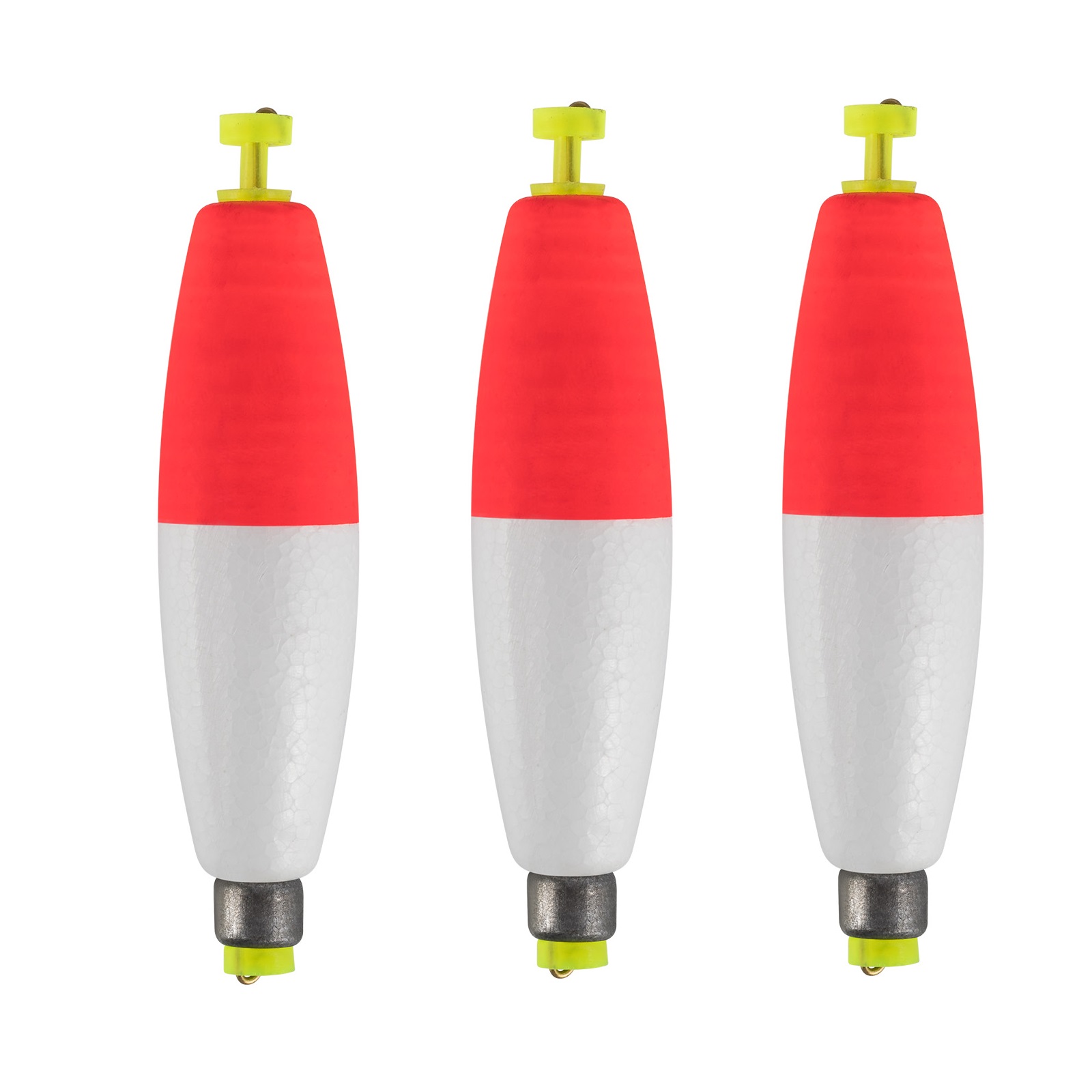 3pcs Fishing Weighted Bobbers Cigar Foam Float EVA Buoy Oval Shape Strike Indicators Snap-on Fishing Float Bass Trout Crappie: 0.8# / Yellow