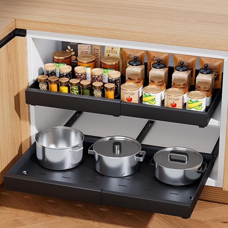 Scalable Pull-out Kitchen Storage Rack with Slide ... – Grandado