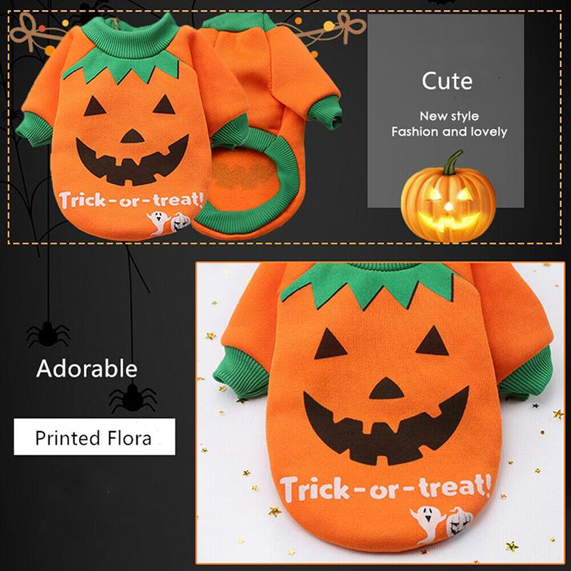 Halloween Pet Pompoen Kostuum Voor Honden Katten Kerst Hond Kleding Voor Kleine Honden Bulldog Pug Yorkie Kleding Puppy Jassen Jassen