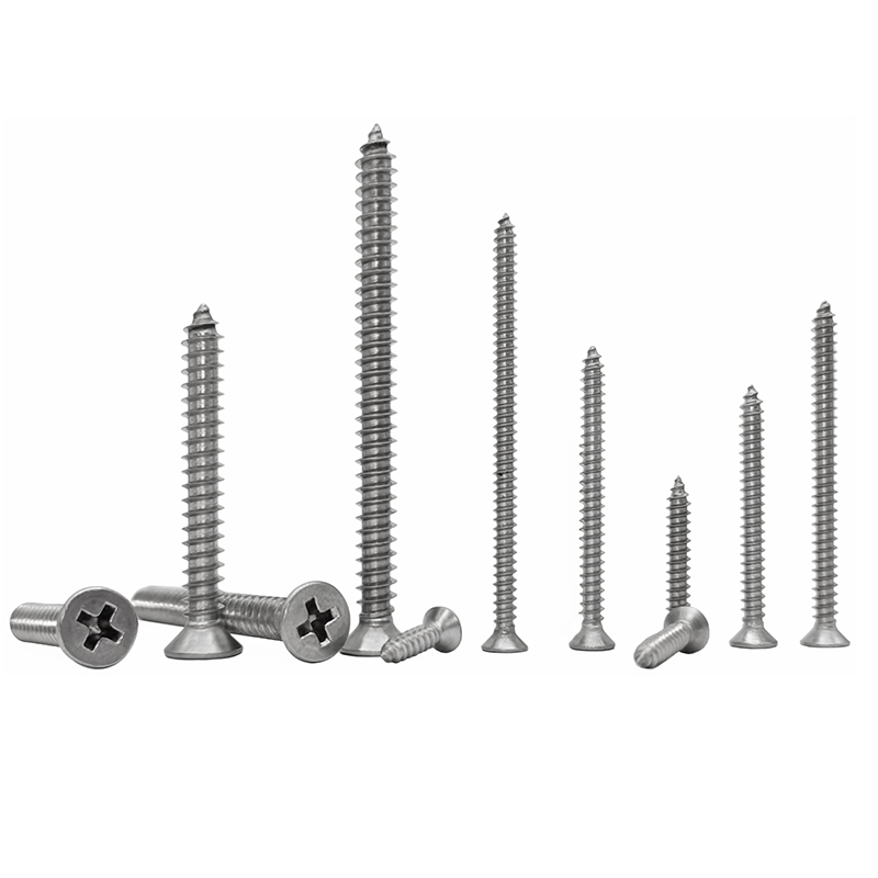 M6 304 Stainless Steel Cross Recessed Countersunk Self Tapping Screw 6mmx12 14 30 35 75 80 90 100mm Extend Countersunk Screws