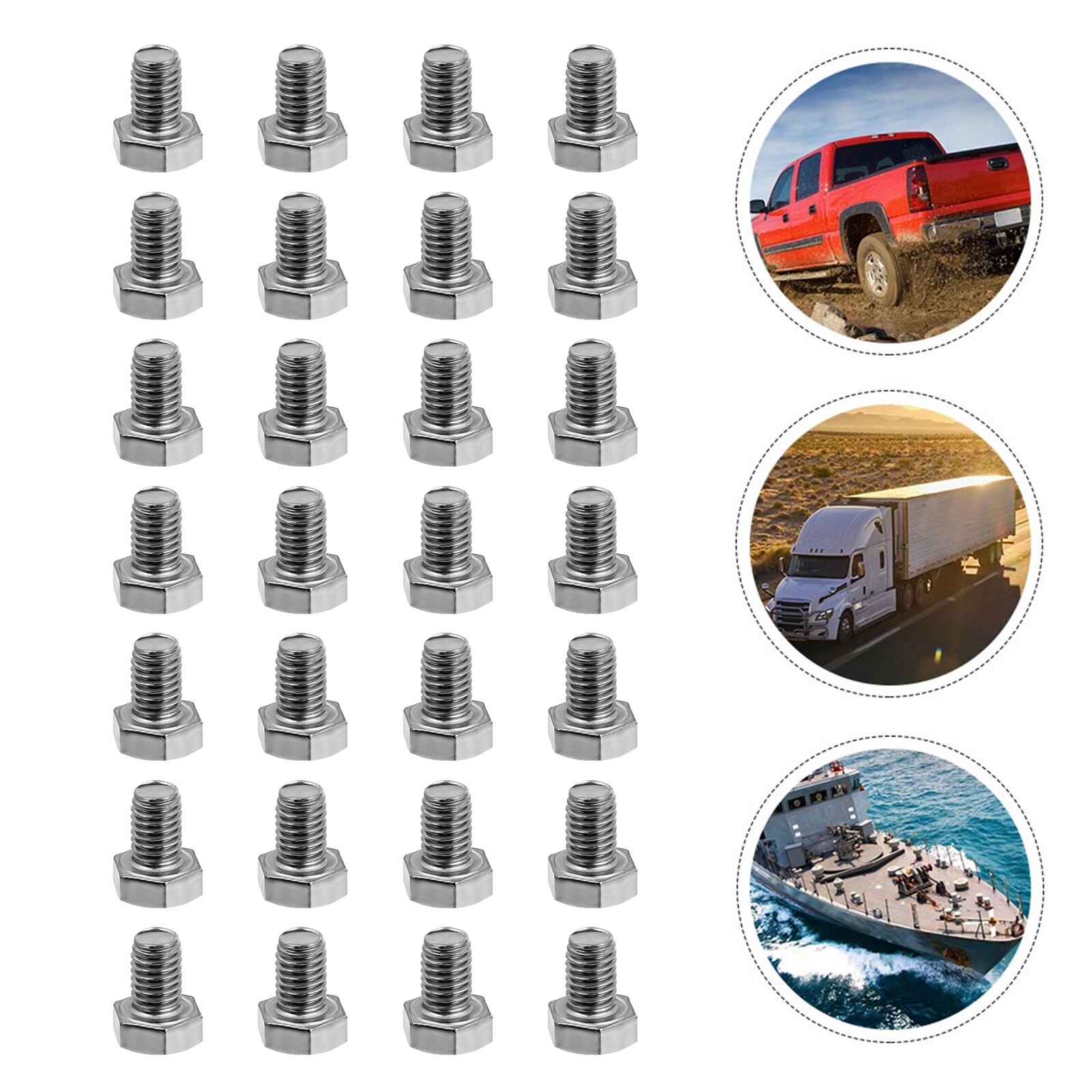 30Pcs Useful Practical Machine Screws Industrial Fasteners Stainless Steel Screws