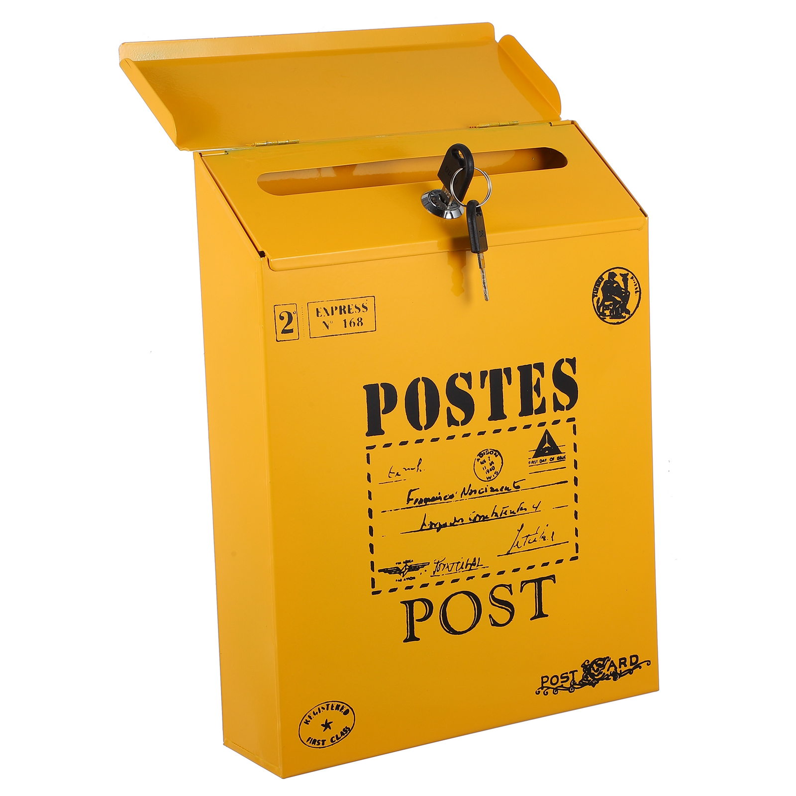 1 Pc Locking Letter Box Vintage Suggestion Box Locking Rustic Newspaper Box