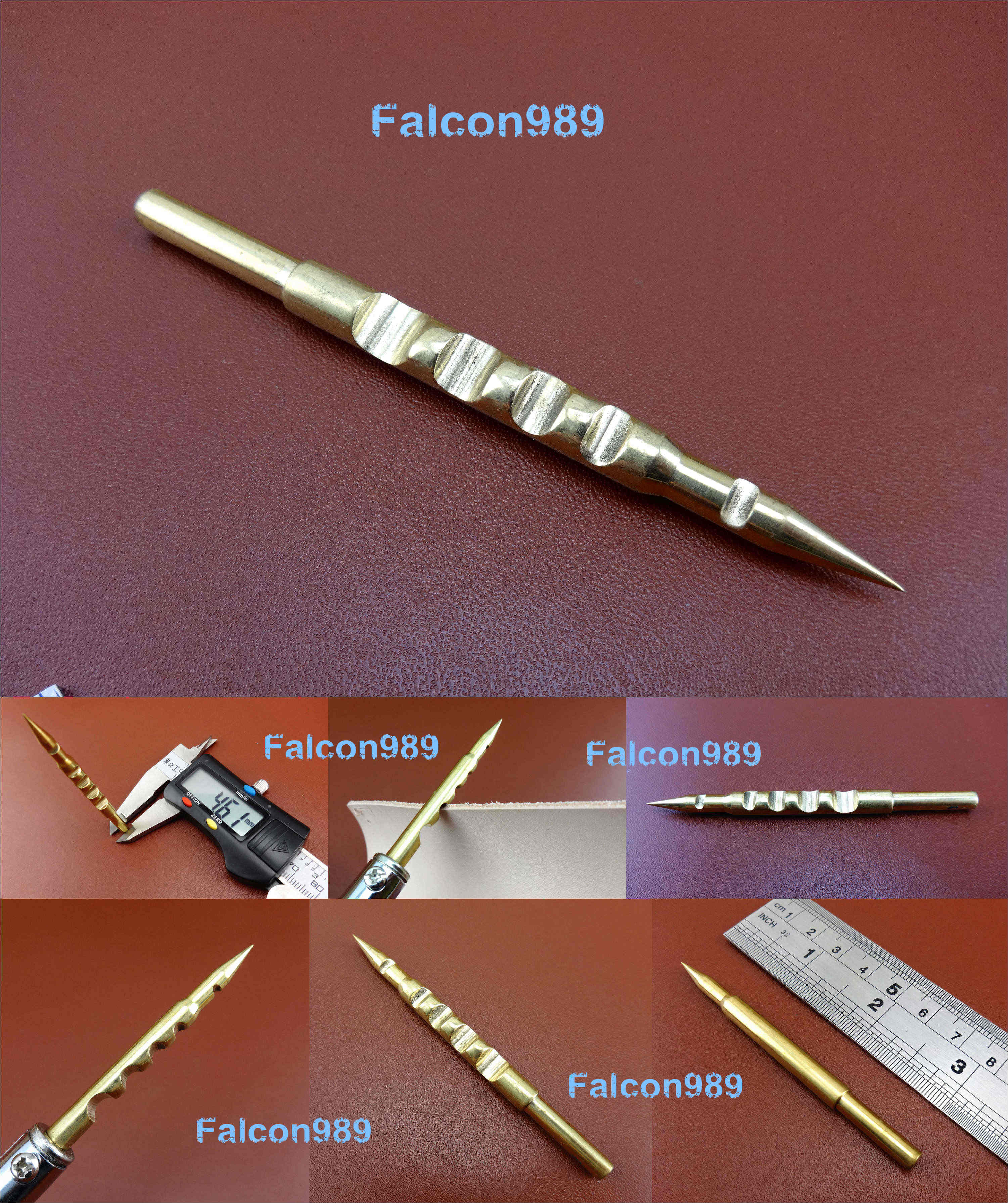 3kinds Leather Craft Edge Edging Creasing Soldering Iron Brass Tip Decorate Tool - Sewing Stitching Carving Stamping Knife Cut