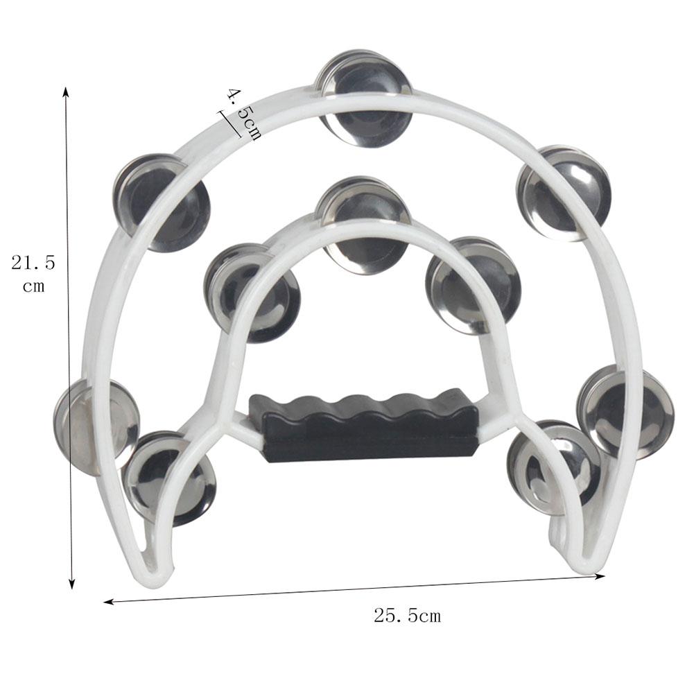 Musicale Tamburello Campanella con Doppia Fila di Metallo jingle Percussione Tamburo Regalo Del Partito Strumenti A Percussione