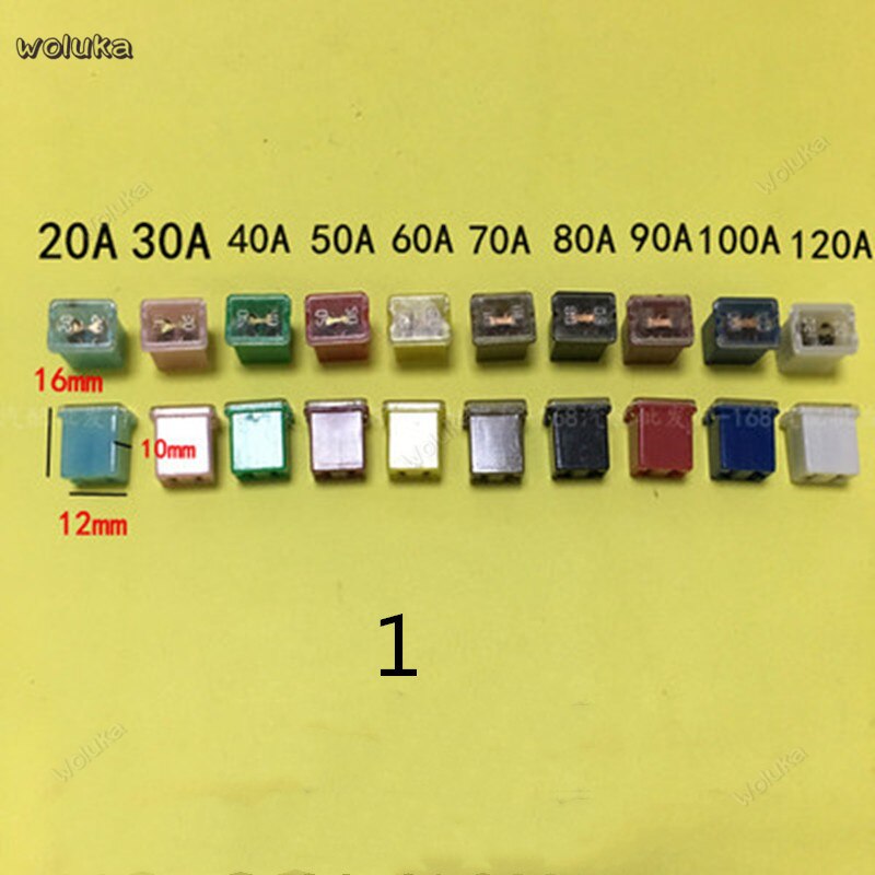 Car Square Fuse Short Foot Long Square Block Insurance Car Fuse Box Small Interpolation Large Outer Insurance CD50 Q04