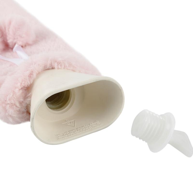 1PCS 70cm Fur Rubber Extra Long Water Bottles Bag With Knitted Removable Cover For Waist Hand Foot Warming Pink Grey Red