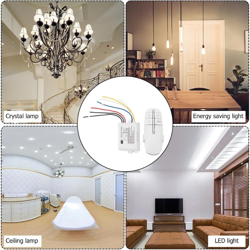 Draadloze Rf Afstandsbediening Schakelaar On/Off 220V Lamp Ontvanger Zender