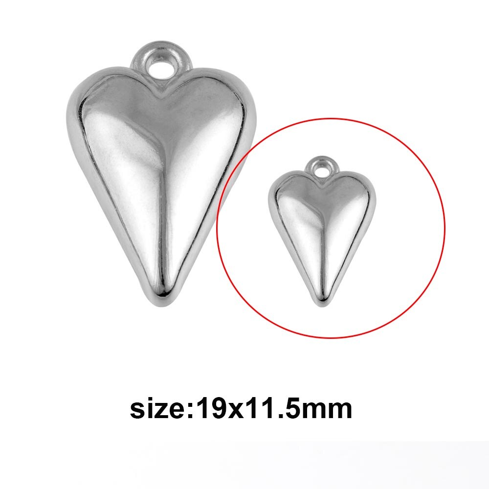 20pcs Heart Cute CCB Loose Beads For Necklace Pendant Heart Star Charms For Jewelry Making Supplies DIY Necklace Spacer Beads: 19x11.5mm