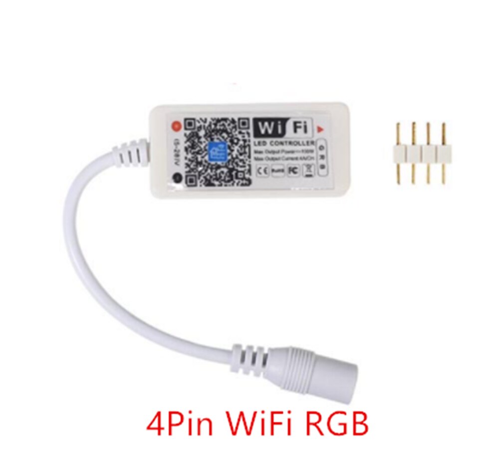5V 12V 24V LED Strip Bluetooth-compatible / WIFI RGB / RGBW Controller Android IOS APP Alexa Google Magic Home IR Control: WiFi RGB 4pin