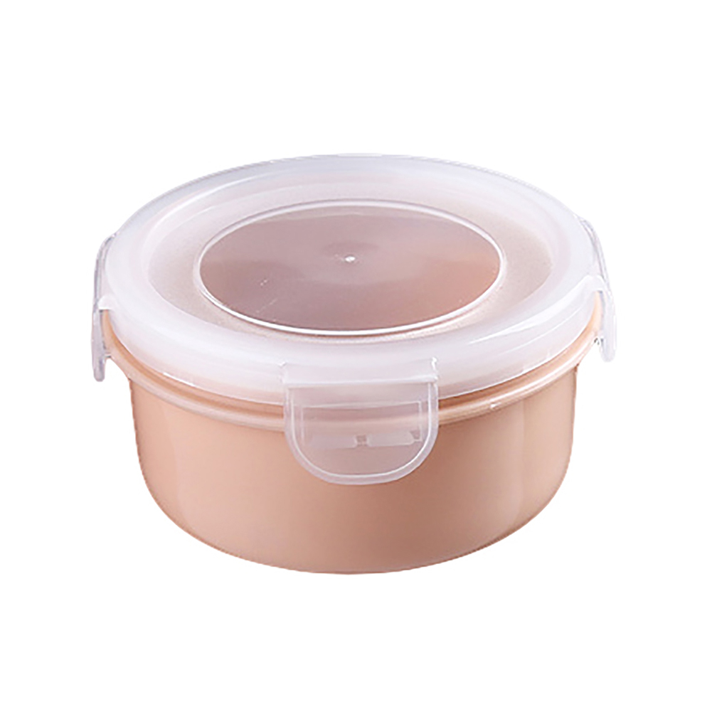 Runde/Rechteck Mittagessen Kasten Kunststoff Vorrats-Kasten Lebensmittel Lagerung Container Lebensmittel Container Bento Kasten Küche Vorrats-Organizer: Rosa runden
