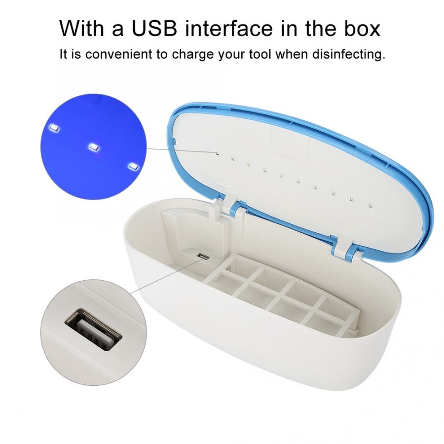 UV LED Sterilizer For Bacteria Prevention Nail Salon Ozone Ultraviolet Disinfection Equipment Tools Cabinet Sterilizer Box