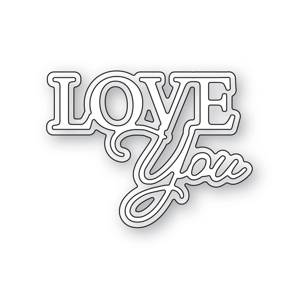 Love You Posh Script Metal Cutting Die Scrapbook Embossed Paper Card Album Craft Template Cut Die Stencils For 2022: Default Title