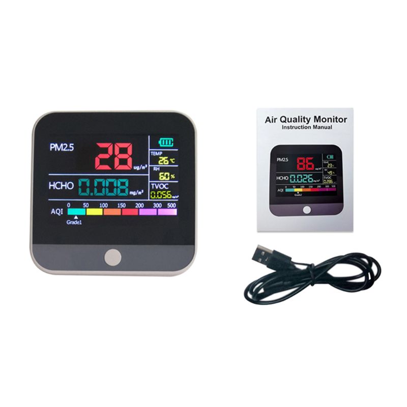 LCD Digital Display Pollution Tester Home PM2.5 Formaldehyde Detector Air Monitor Dust Sensor 896B