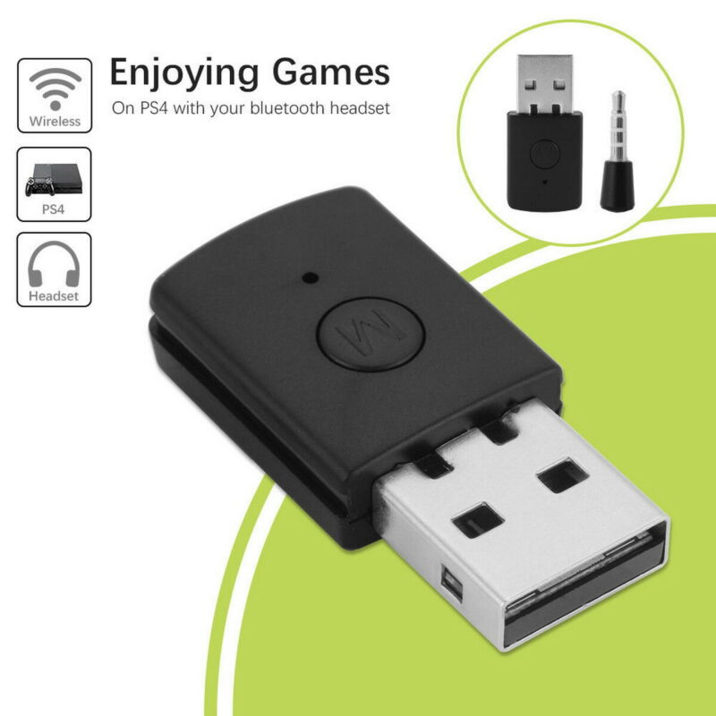 Trådløs mini bluetooth usb dongle modtager 3.5mm adapter til ps4 lyd headset ac887