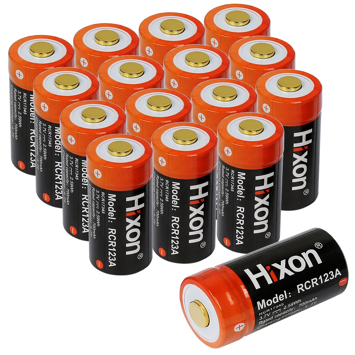 Hixon – batterie Rechargeable pour caméra Arlo HD et Reolink argus 700 V, 12 pièces, RCR123a, 16340 mAh, 3.7