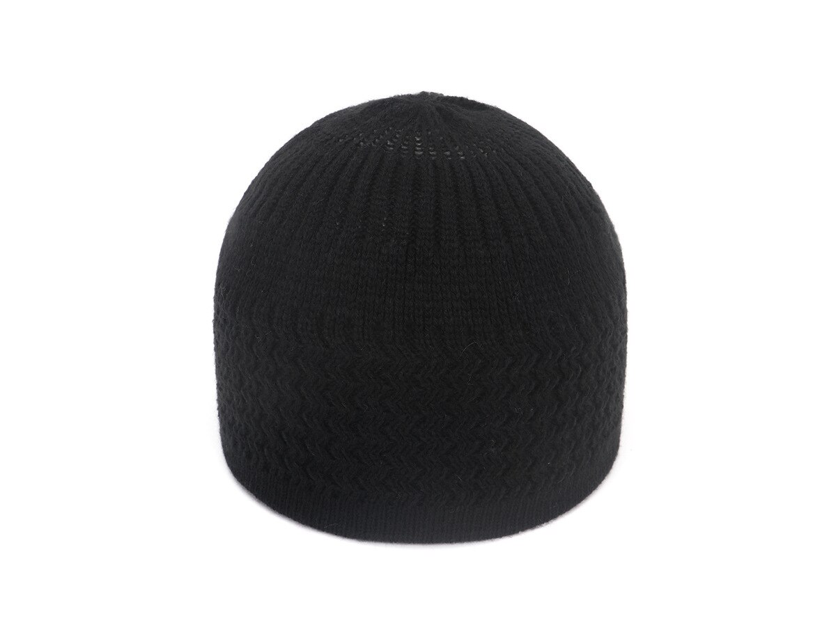 neue Bleistift Kappe Otton Schädel Kappe Mütze Kufi mit kariert-betroffen aufbringen in Feste Farben für Höhle Alltag: Schwarz