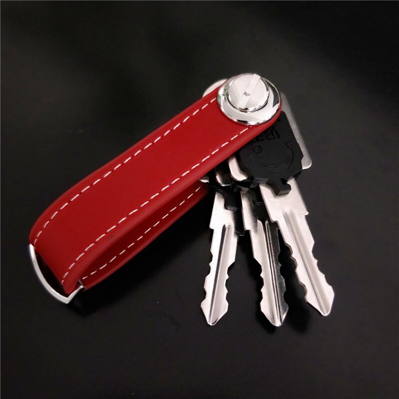 Mode Autosleutel Bag Case Wallet Holder Keten Sleutel Portemonnee Ring Pocket Key Organizer Smart Lederen Sleutelhanger