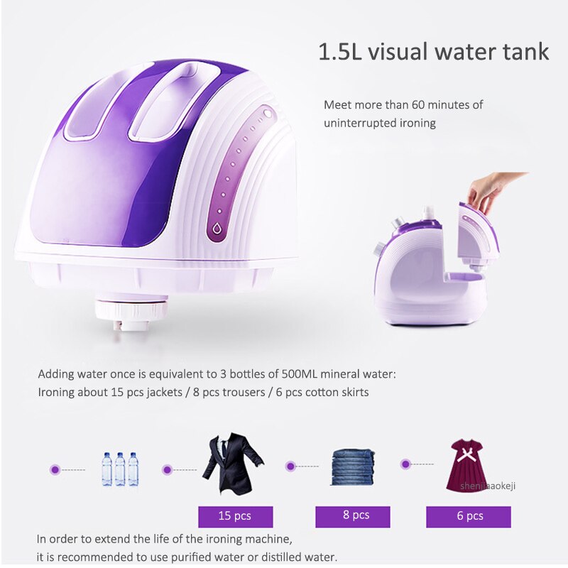 1.5L Home clothes hanging ironing machine YGJ15B3 handheld steam hanging ironing maker for kill mites/wrinkle removal/deodorate