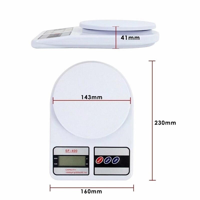 Wagi kuchenne elektroniczne robić 10 kg z wyświetlacz elektroniczny sf-400 kulinarne gospodarstwo domowe mała waga elektroniczna waga kuchenna