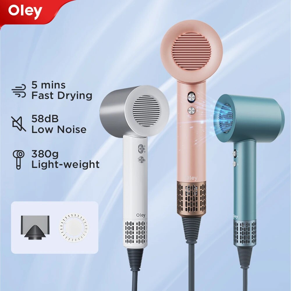 Oley-secador de pelo eléctrico, anión de secado rápido, cuidado del cabello, electrodomésticos de alta velocidad, herramientas de estilismo para el cuidado Personal, multifunción